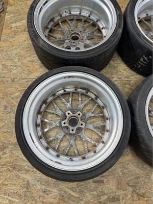 JDM Rare WEDS Kranze Mesh 19x9.5J+43 10.5J+45 PCD114.3 5-hole 5H Chrome (No Tires) - Image 7