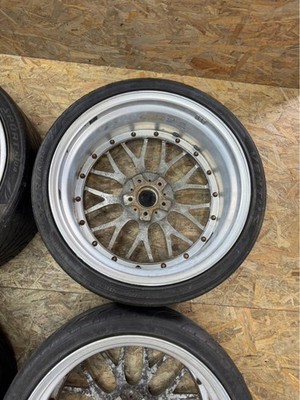 JDM Rare WEDS Kranze Mesh 19x9.5J+43 10.5J+45 PCD114.3 5-hole 5H Chrome (No Tires) - Image 9