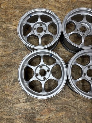 JDM Rare ADVAN RG 14x6J+34 PCD100 4-hole 4H lightweight wheels. Out of (No Tires) - Image 2