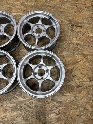 JDM Rare ADVAN RG 14x6J+34 PCD100 4-hole 4H lightweight wheels. Out of (No Tires) - Image 3