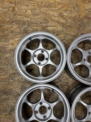JDM Rare ADVAN RG 14x6J+34 PCD100 4-hole 4H lightweight wheels. Out of (No Tires) - Image 4