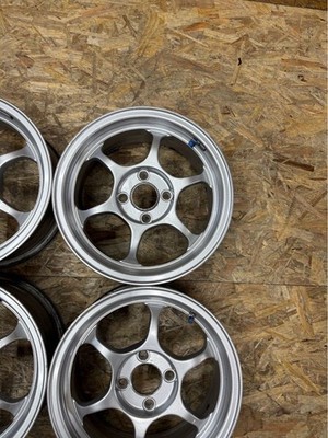 JDM Rare ADVAN RG 14x6J+34 PCD100 4-hole 4H lightweight wheels. Out of (No Tires) - Image 5