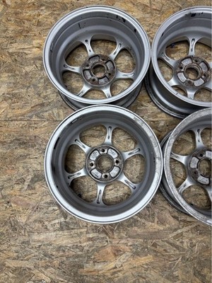 JDM Rare ADVAN RG 14x6J+34 PCD100 4-hole 4H lightweight wheels. Out of (No Tires) - Image 6