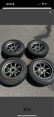 JDM Starting Bid 1 Yen Rare RS Watanabe 14x7J +8 PCD100 4H 8-spoke 4-Bo (No Tires)