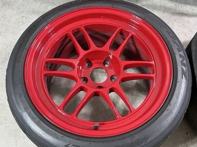 JDM Painted ENKEI RPF1 17in 9j +40 9.5j +18 PCD114.3 Advan A050 225/45 (No Tires) - Image 4