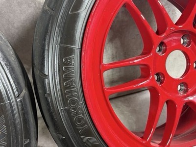 JDM Painted ENKEI RPF1 17in 9j +40 9.5j +18 PCD114.3 Advan A050 225/45 (No Tires) - Image 7