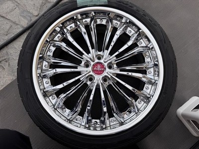 JDM Weds Kranze 20 Chrome Deep Rim Kranze Felsen Felsen br WEDS (No Tires) - Image 2