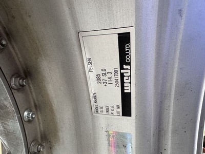 JDM Weds Kranze 20 Chrome Deep Rim Kranze Felsen Felsen br WEDS (No Tires) - Image 5