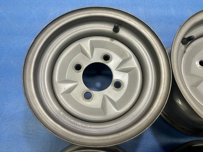 JDM Rare TSY TOPY iron chin deep rim steel wheels 1010X6J +21 actual m (No Tires) - Image 5