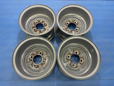 JDM Rare TSY TOPY iron chin deep rim steel wheels 1010X6J +21 actual m (No Tires) - Image 9
