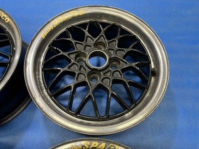 JDM Rare RACING SPARCO wheels 1414X6JJ +40 PCD 100/4H used 4-Wheel Set size (No Tires) - Image 4
