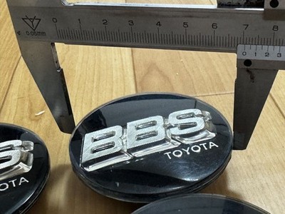 JDM BBS Center Cap 4-Individual Set Black with TOYOTA logo br br BBS (No Tires) - Image 7