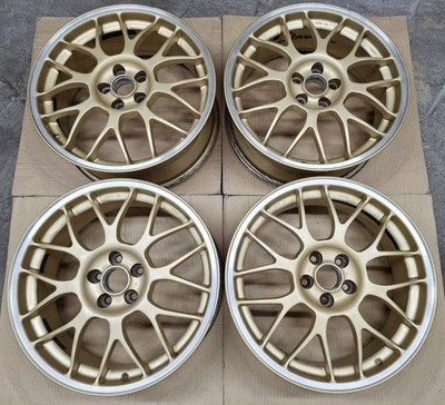 JDM Rare Subaru STI Genuine Option BBS 4Wheels 17x7+48 5x100 Hub56 Gold