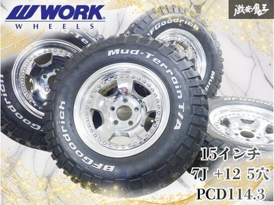 JDM OK to Use WORK CRAG Wheels 15x7J +12 5-hole PCD114.3 with Tires 235 (No Tires)