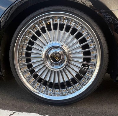 JDM WORK Imits Aluminum Wheel 20g Gold Studs (No Tires) - Image 3
