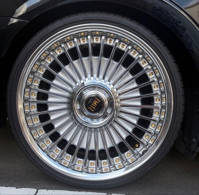 JDM WORK Imits Aluminum Wheel 20g Gold Studs (No Tires) - Image 4