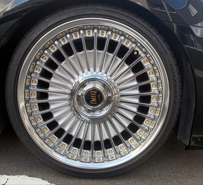JDM WORK Imits Aluminum Wheel 20g Gold Studs (No Tires) - Image 5