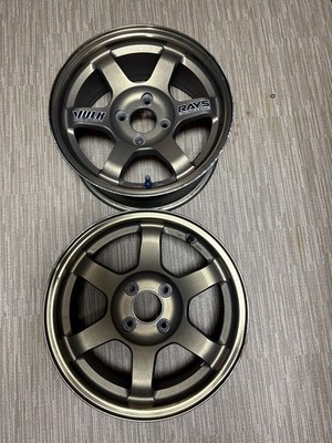 JDM RAYS VOLK RACING TE37 154-hole PCD100 forging wheels 2-Wheel Set br (No Tires)