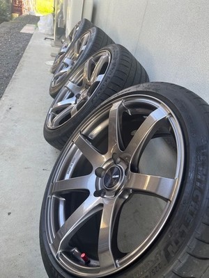 JDM ENKEI PF07 Rface 18-inch Tire and Wheel Set 4-Wheel Set (No Tires)
