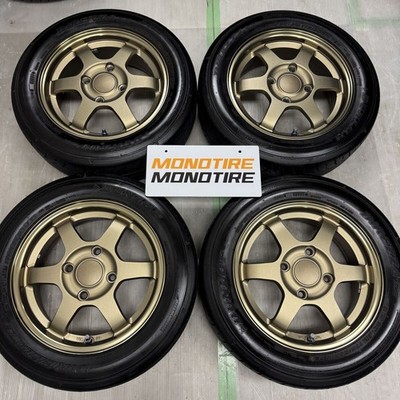 JDM RAYS TE37C 145.5j +45 PCD114.3 Dunlop Direzza Z3 175/60R14 Cappucc (No Tires)