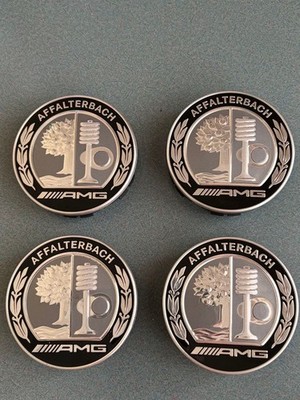 JDM Genuine Mercedes-Benz AMG Wheel Center Caps Set of 4 (No Tires)