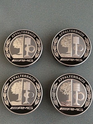JDM AMG Mercedes-Benz Wheel Center Caps Affalterbach Set of 4 Individu (No Tires)