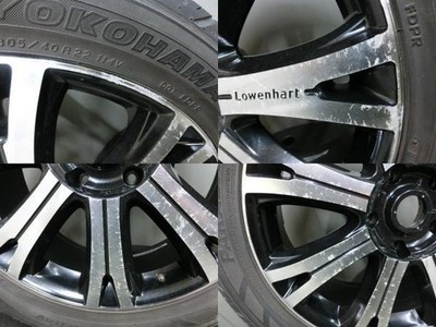 JDM Lowenhart LT8 22x9.5J +53 PCD150 5-hole 5-150 Used 4-Wheel Set for L (No Tires) - Image 5