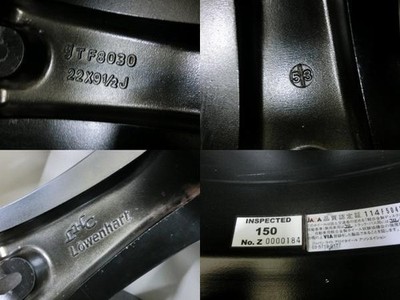JDM Lowenhart LT8 22x9.5J +53 PCD150 5-hole 5-150 Used 4-Wheel Set for L (No Tires) - Image 8