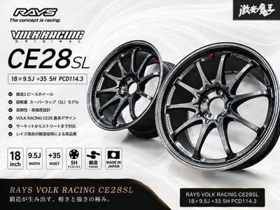 JDM RAYS VOLK RACING CE28SL 18x9.5J＋35 5H/5-hole PCD114.3 forging monob (No Tires)