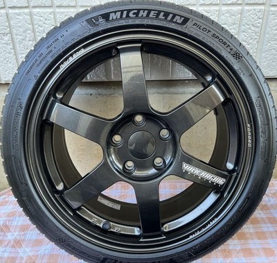 JDM RareRAYS TE37 SAGA 188J45 189J50 5H-PCD120 BMW 1 series E87 E82 E8 (No Tires) - Image 2