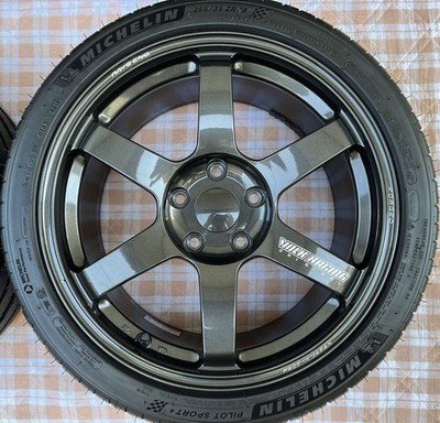 JDM RareRAYS TE37 SAGA 188J45 189J50 5H-PCD120 BMW 1 series E87 E82 E8 (No Tires) - Image 5