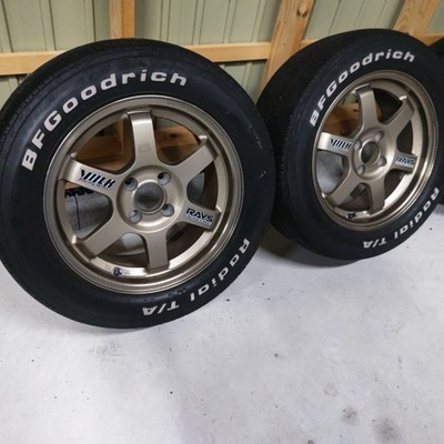 JDM Forging lightweight discontinued RAYS TE37 100 4H Goodrich br RAYS (No Tires) - Image 8