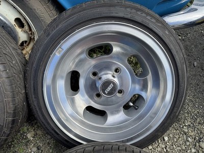 JDM Rare Vintage Car Enkei Dish Wheels 7j -7 4-Wheel Set br ENKEI (No Tires) - Image 5