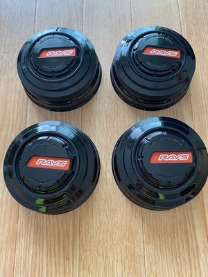 JDM No.85 RAYS LPS CAP 6-139.7 BK/RD Volk Racing Center Cap Rays br RA (No Tires)