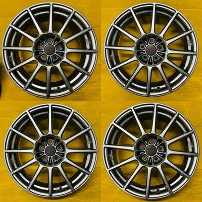 JDM STI Wheels 17x7J +48 100 5-hole 4-Wheel Set Enkei Manufactured for Subar (No Tires)
