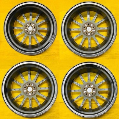 JDM STI Wheels 17x7J +48 100 5-hole 4-Wheel Set Enkei Manufactured for Subar (No Tires) - Image 6
