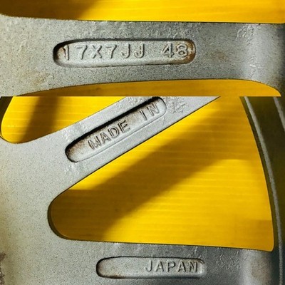 JDM STI Wheels 17x7J +48 100 5-hole 4-Wheel Set Enkei Manufactured for Subar (No Tires) - Image 7
