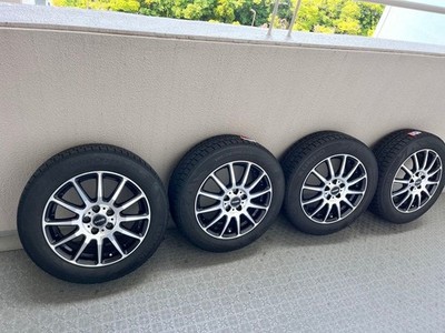 JDM 4-Wheel Set Studless Tires & Aluminum Wheels 185/60R15 (No Tires)