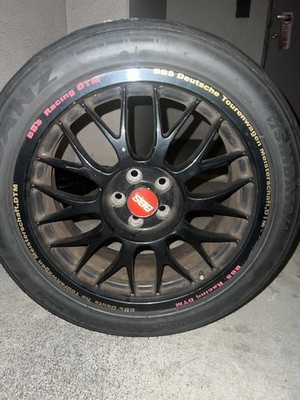 JDM BBS 7.5J PCD100 Shiba Tires 245/40/17 Treadless 200 2-Wheel Set 280 2Boo (No Tires) - Image 2