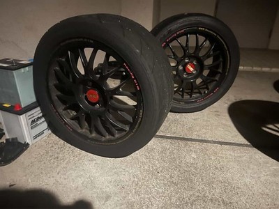 JDM BBS 7.5J PCD100 Shiba Tires 245/40/17 Treadless 200 2-Wheel Set 280 2Boo (No Tires) - Image 4