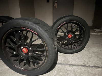JDM BBS 7.5J PCD100 Shiba Tires 245/40/17 Treadless 200 2-Wheel Set 280 2Boo (No Tires) - Image 5
