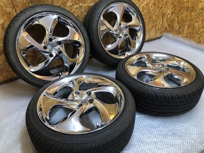 JDM Out of Print ENKEI LEADING EDGE 17x7J Chrome Aluminum Wheel 114.3 Y (No Tires) - Image 2