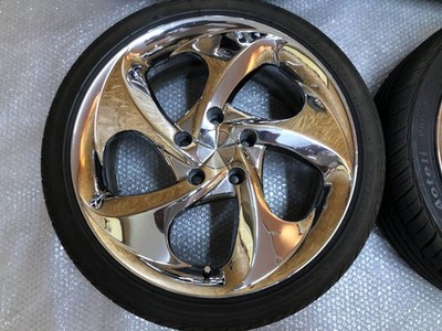 JDM Out of Print ENKEI LEADING EDGE 17x7J Chrome Aluminum Wheel 114.3 Y (No Tires) - Image 5