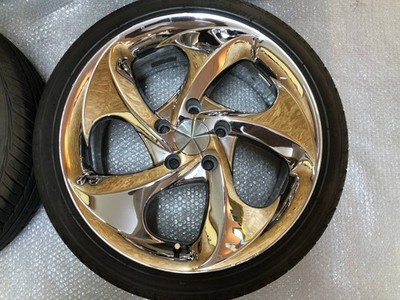 JDM Out of Print ENKEI LEADING EDGE 17x7J Chrome Aluminum Wheel 114.3 Y (No Tires) - Image 6