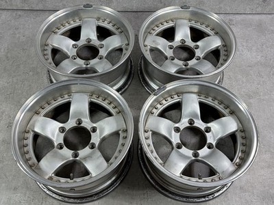 JDM Rare Bradley IX 16-inch 8J -3? PCD139.7 6-hole 4-piece set for Lan (No Tires)