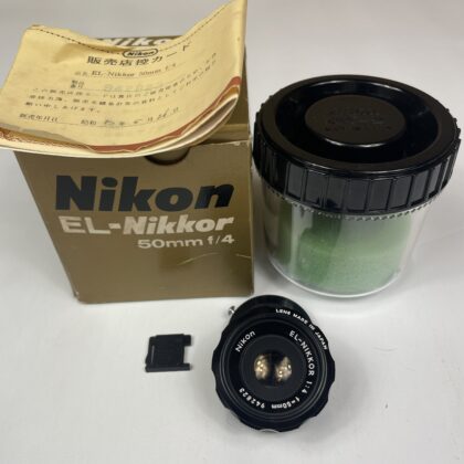 Nikon EL-Nikkor 50mm f/4 Enlarging Lens with Original Box and Case