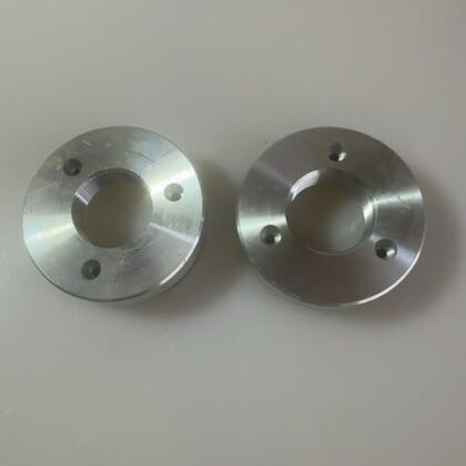 Set of 2 Aluminum Adapter Spacers Threaded Rings Metal Parts