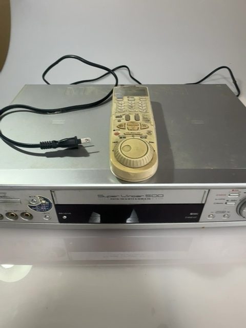 Mitsubishi HV-BX500 Super VHS S-VHS VCR Video Cassette Recorder Tested Power