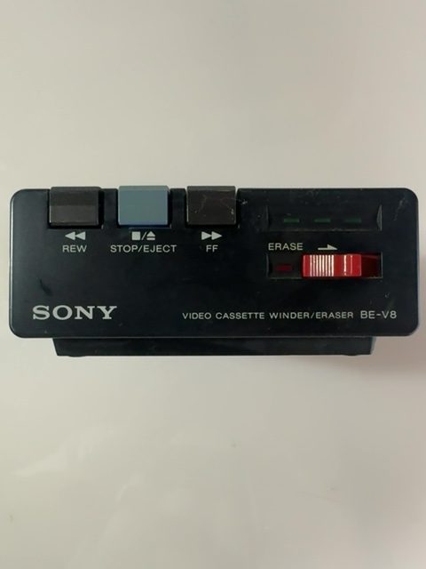 SONY BE-V8 Video 8 Cassette Winder Eraser FOR PARTS JUNK Missing Battery Cover - Image 3