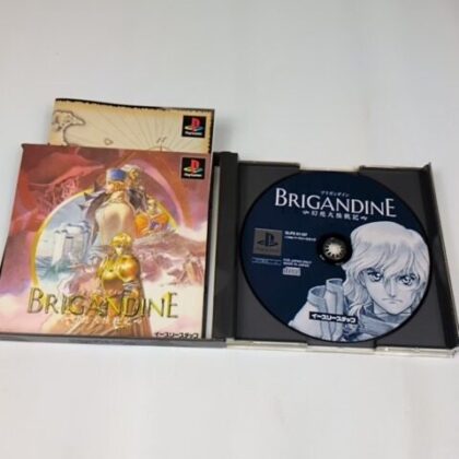 Brigandine Gensou Tairiku Senki PS1 Sony PlayStation SLPS 01107 CIB Obi Map